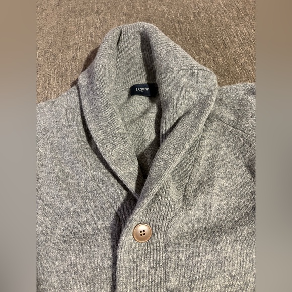 J.CREW men’s L Shawl Collar cardigan sweater EUC no flaws - Picture 3 of 10